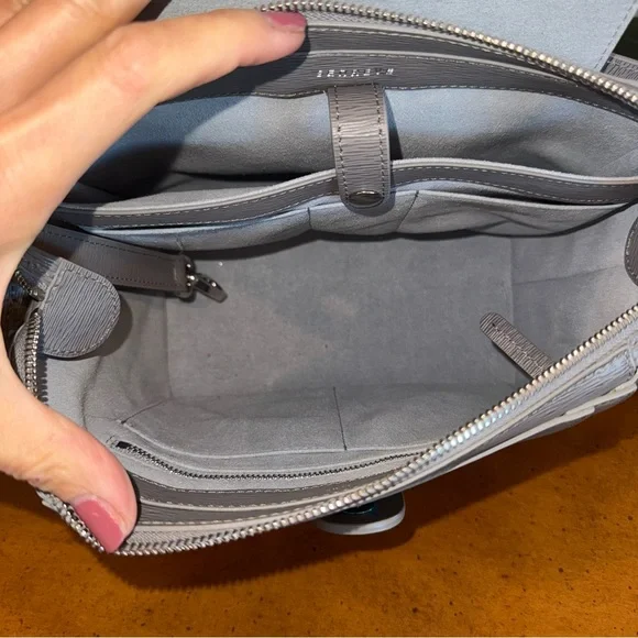 Senreve Mini Maestra Bag Storm Grey Leather Convertible  display picture 3